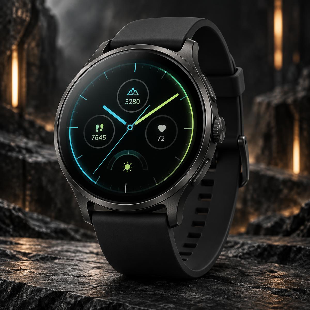 E46 pre-production watch concept with solar collection integrated under the display